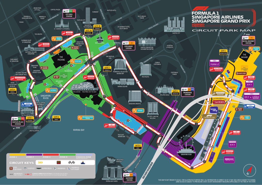 Singapore F1 GP 2022 2 x Tickets for Stamford Grandstand, Tickets