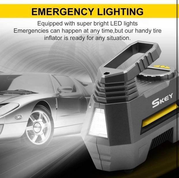 Skey Air Compressor Tire Inflator Electric Auto Pump 12V DC Portable