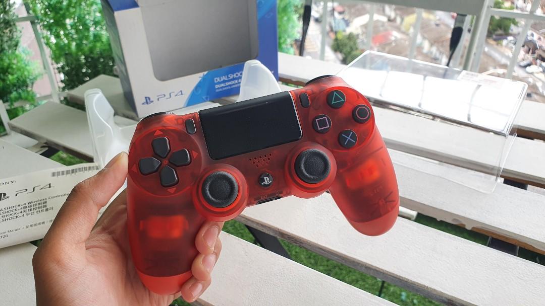 Sony Dualshock 4 V2 Crystal Red Original PS4 Controller Video