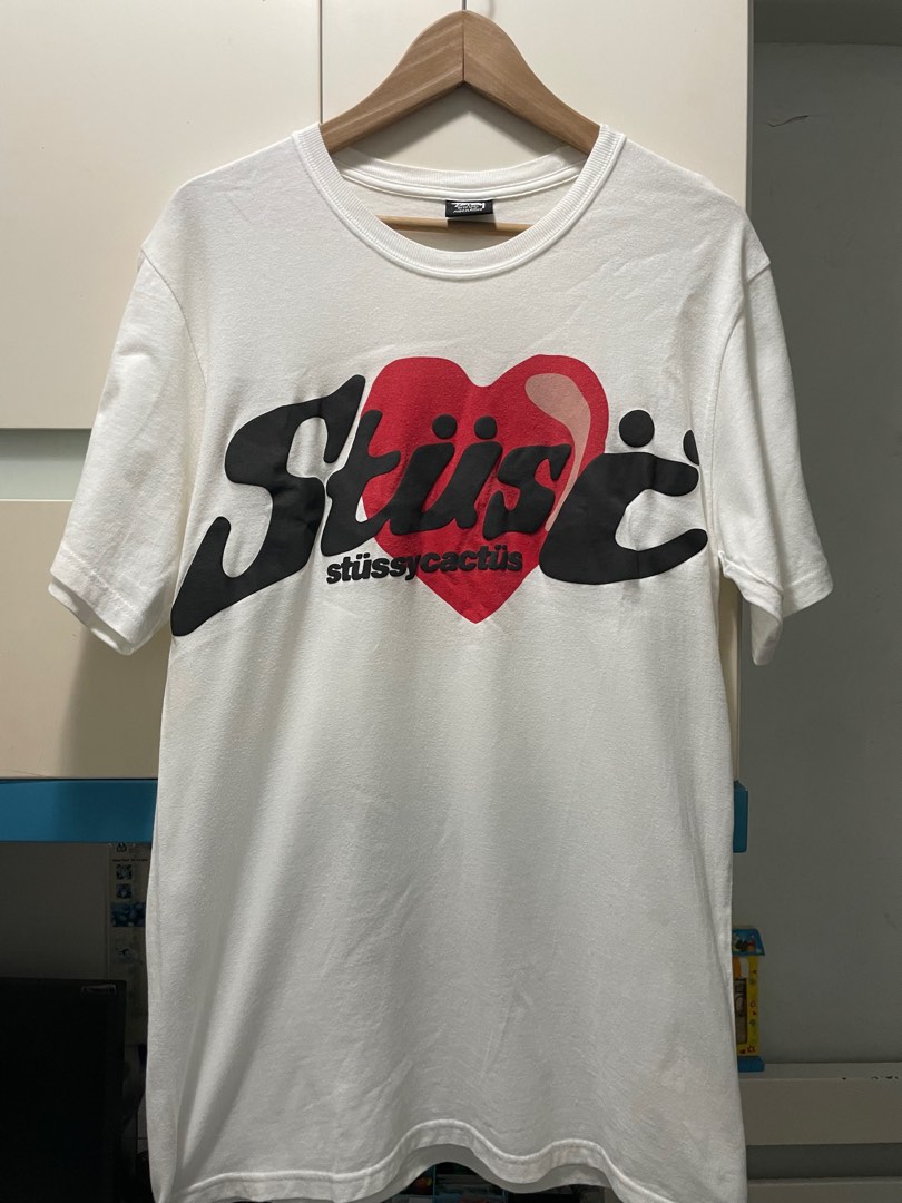 Stussy x cpfm heart t-shirt, 男裝, 上身及套裝, T-shirt、恤衫、有領