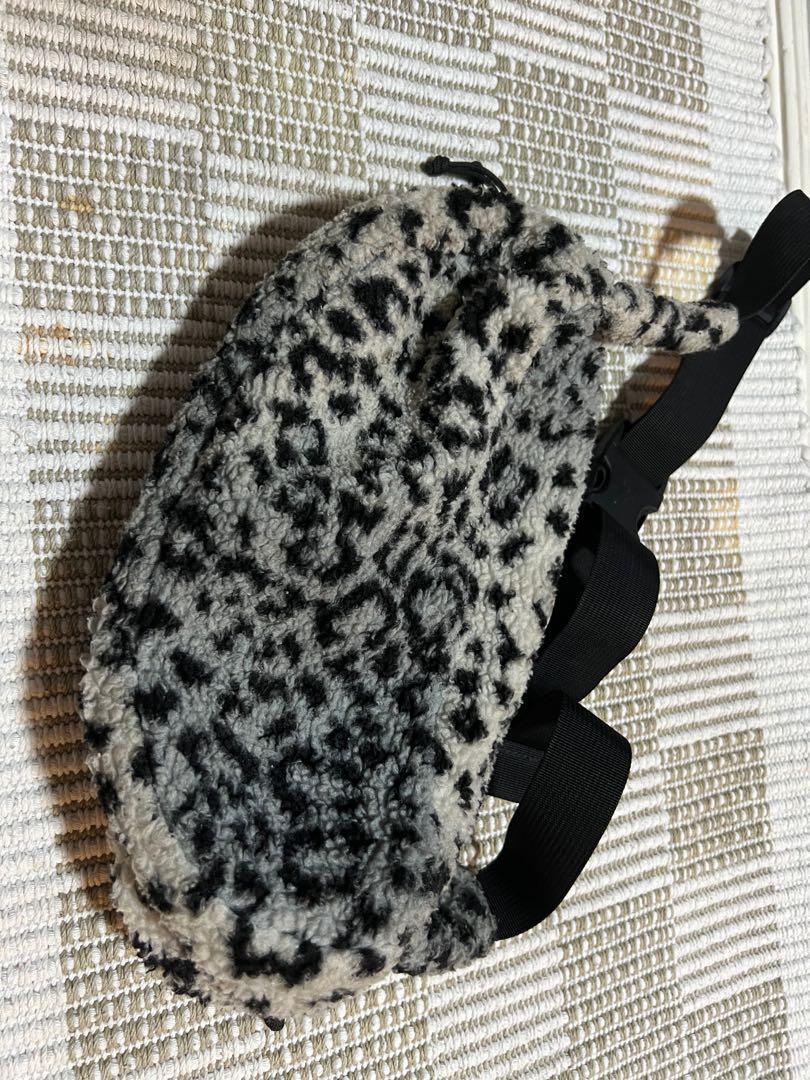 Leopard fleece waist bag cheap