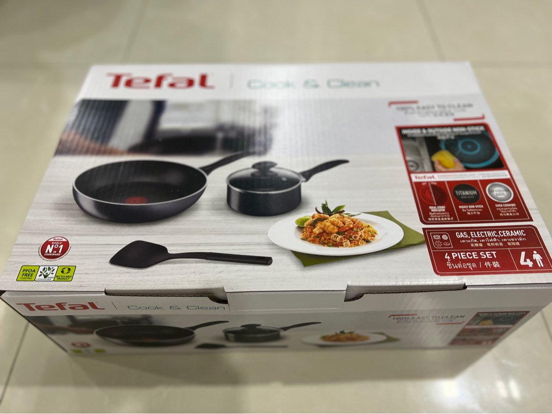 Tefal pan tefal cook and clean, Furniture & Home Living, Bathroom