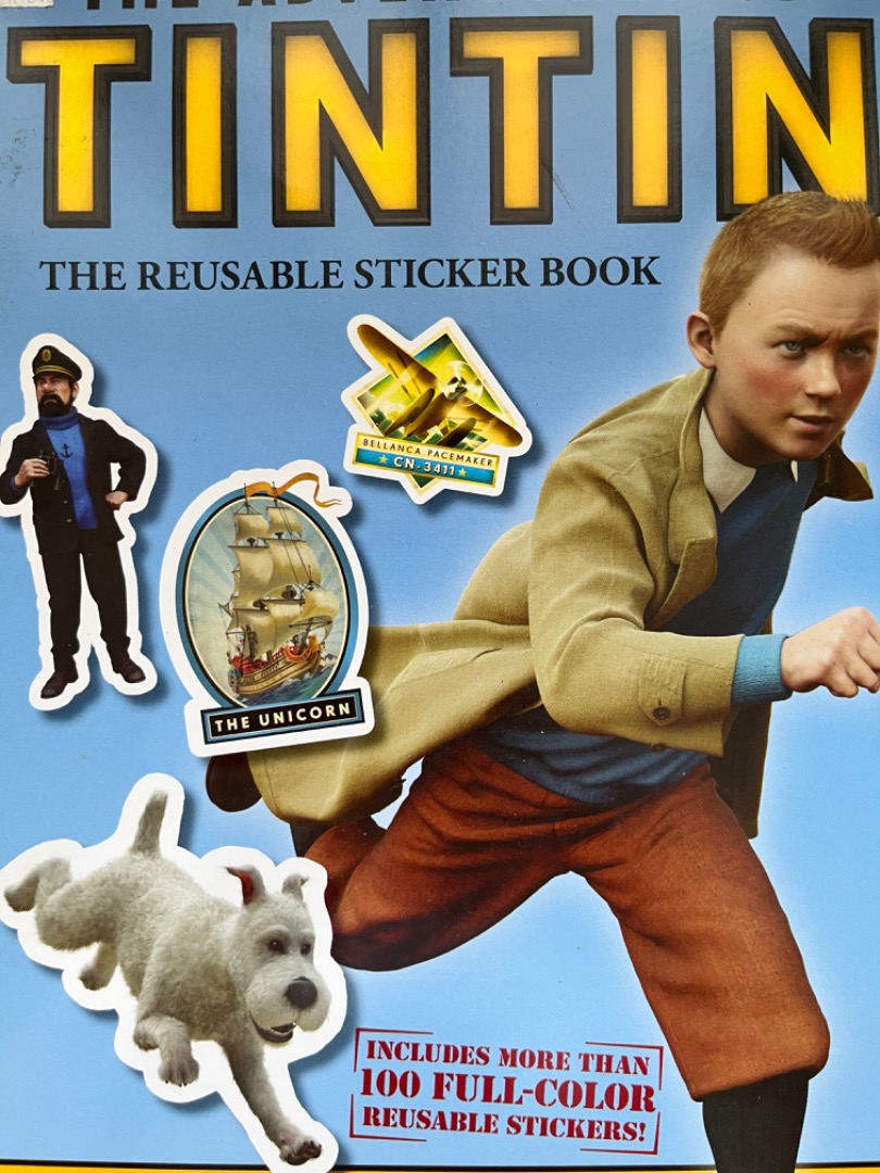 Tintin sticker and activity book, Hobbies & Toys, Books & Magazines ...