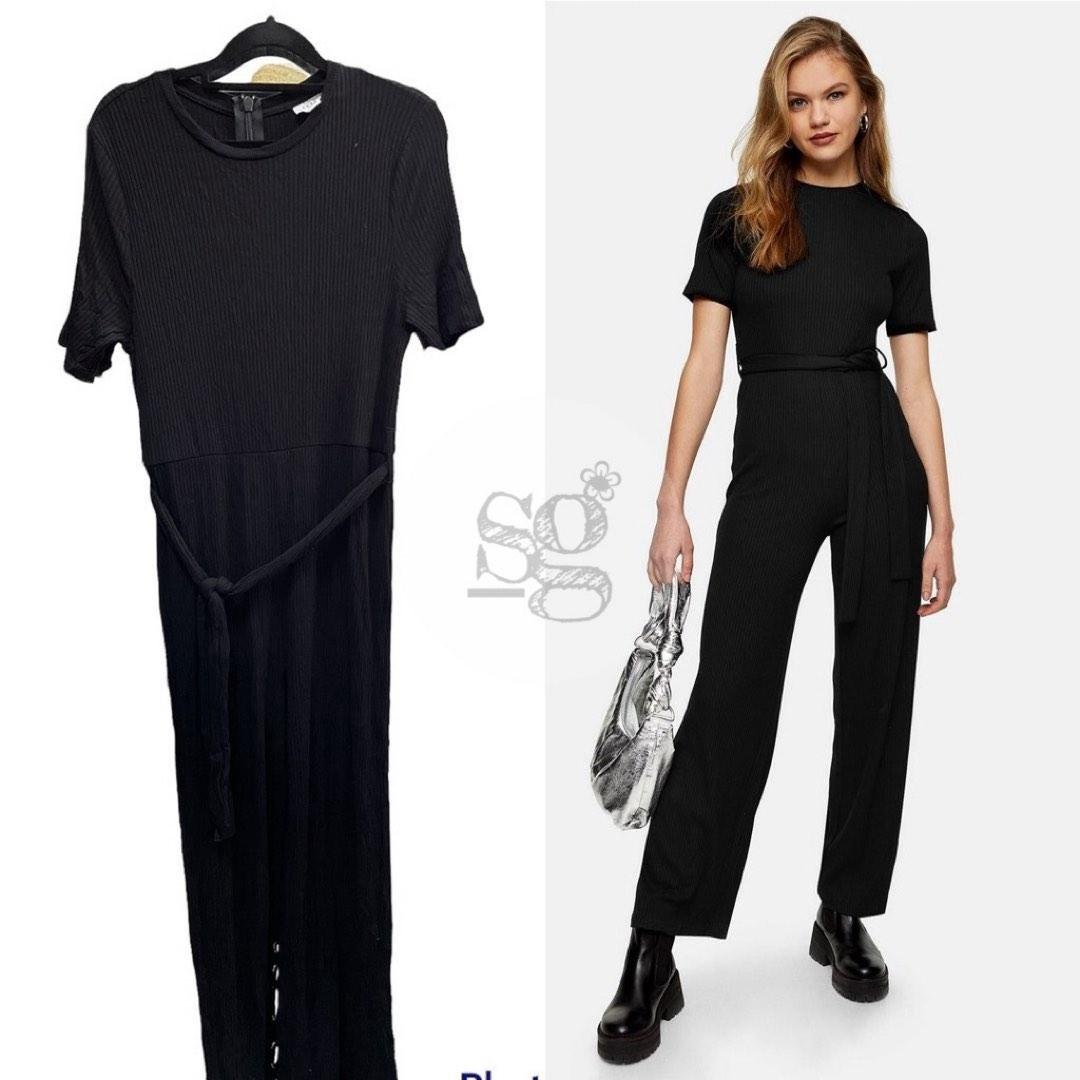 Topshop ribbed jumpsuit discount