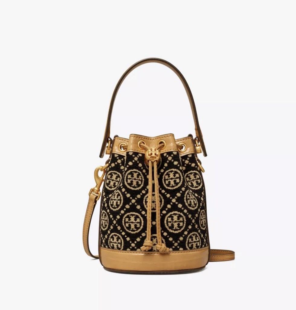 Tory Burch T Monogram Jacquard Barrel Shoulder Bag, Women's Fashion, Bags &  Wallets, Shoulder Bags on Carousell