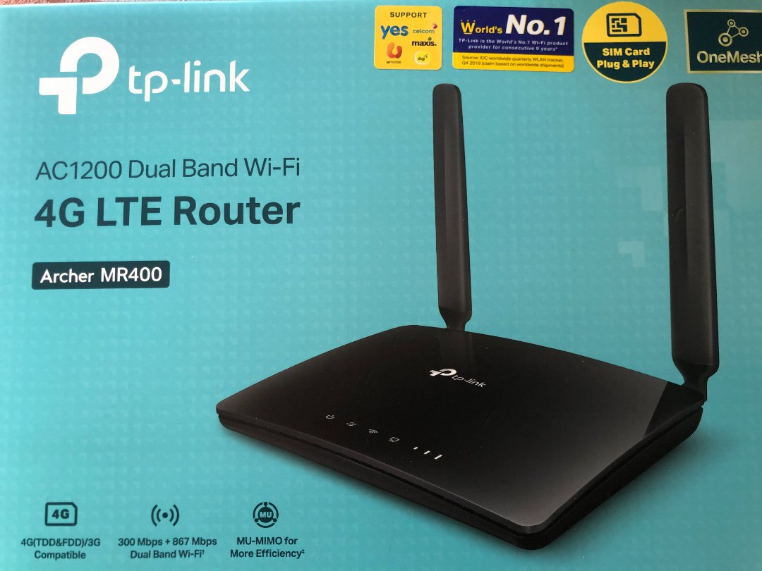 TPLink AC1200 ( 2.4Ghz+5Ghz ) 4G LTE Dual Band Wifi Direct Sim