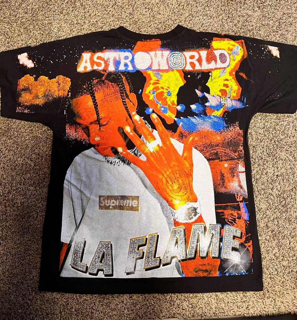 Travis Scott Vintage AOP (Category: Activewear) located in Meycauayan. Submitted by chillee (Listing ID 1185541981, Image 2). Description: ✅TRAVIS SCOTT ✅ LARGE AVAILABLE ✅tultex on tag ✅all over print ✅thailand shirt ✅brand new location: meycauayan bulacan.