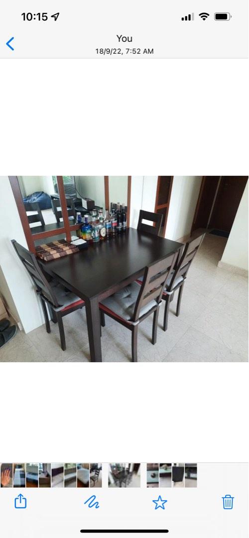 TV Console, bed queen and single, sofa dining table and chairs