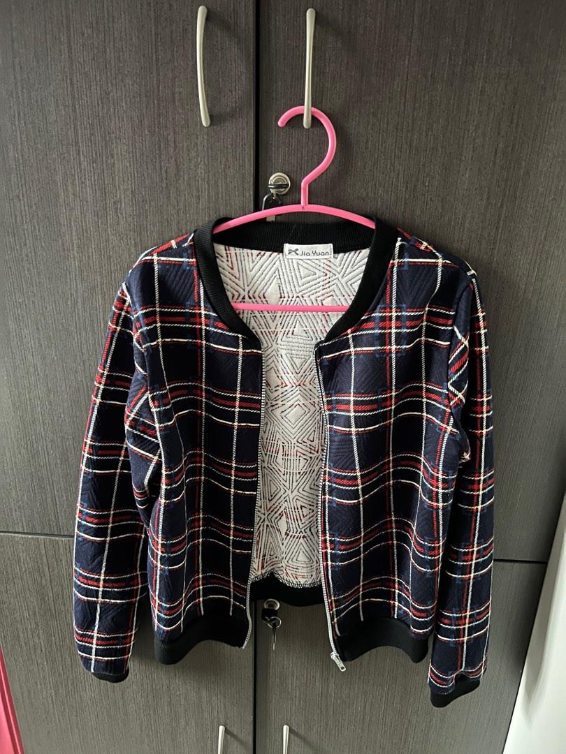 Checkered Bomber Jacket