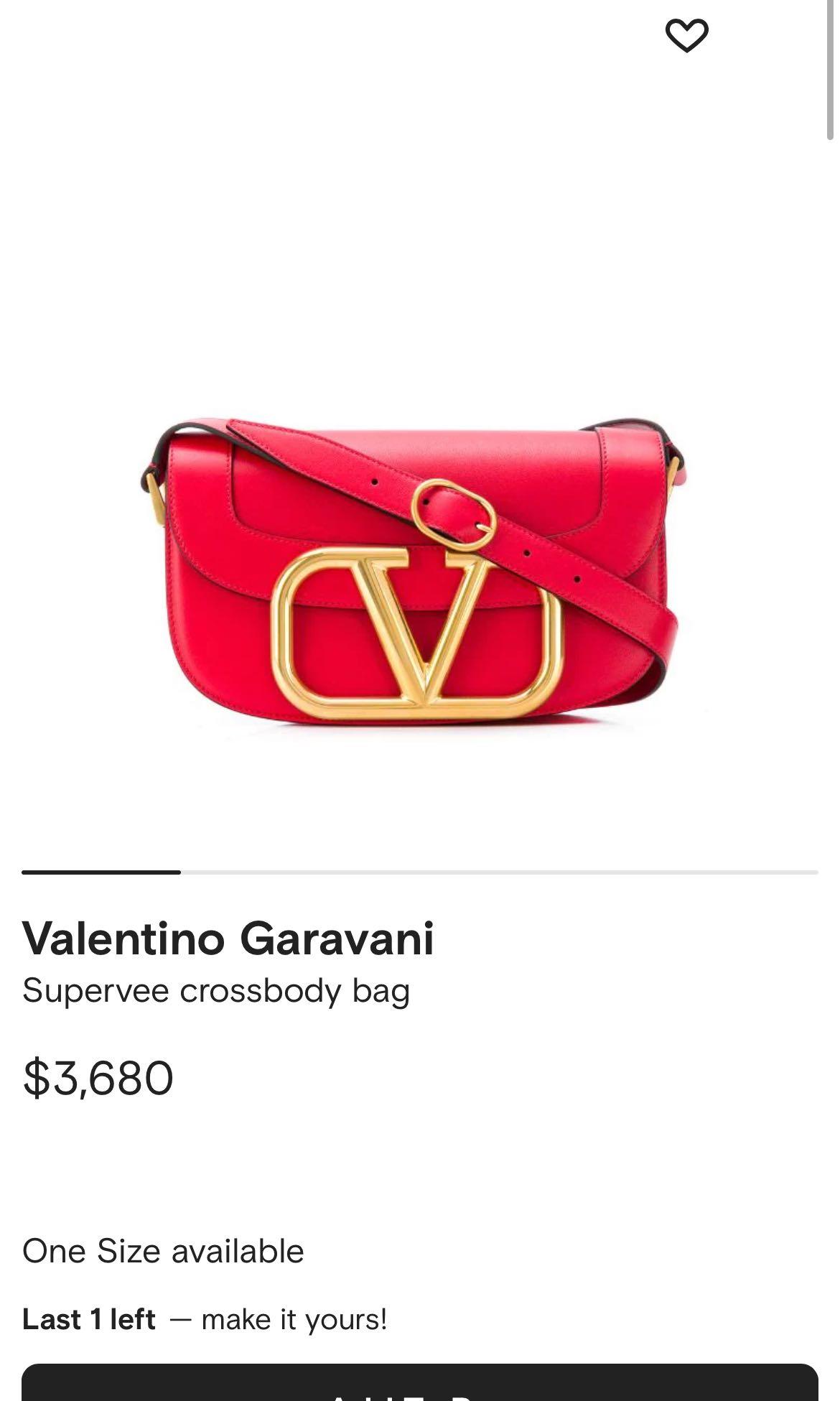 Valentino Garavani Black Crossbody Supervee Bag Valentino Garavani