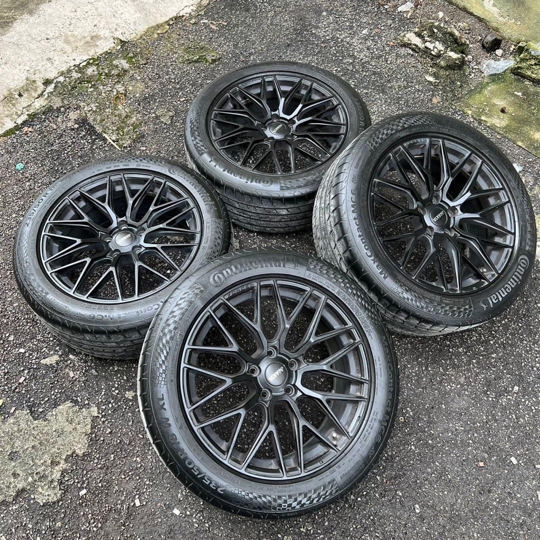 Varro 18 inch sport rim Vellfire tyre 80, Auto Accessories on Carousell