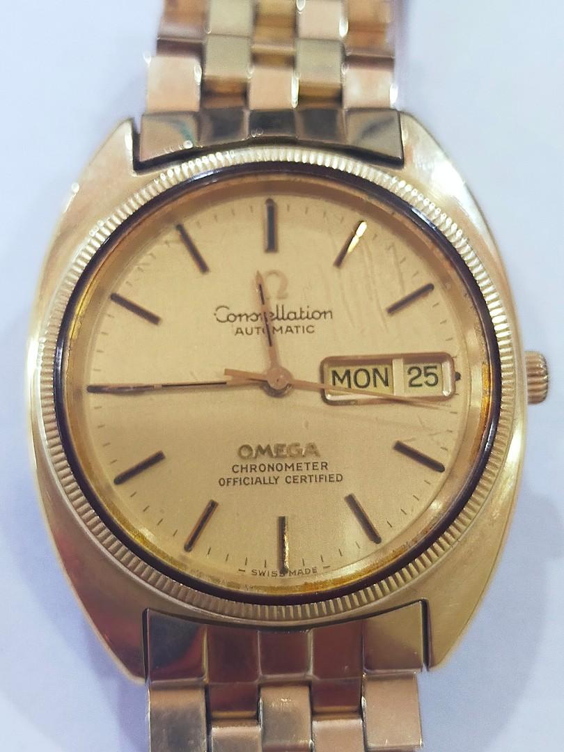 Vintage Gold Omega Constellation Chronometer Watch Automatic
