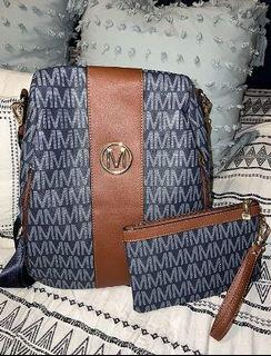 Women Fashion Backpack Purse Multi Pockets Signature