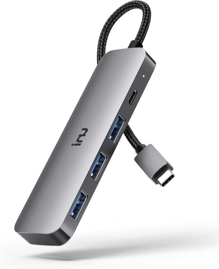  USB C to USB Hub with 100W PD-in, uni (Slim& Aluminum