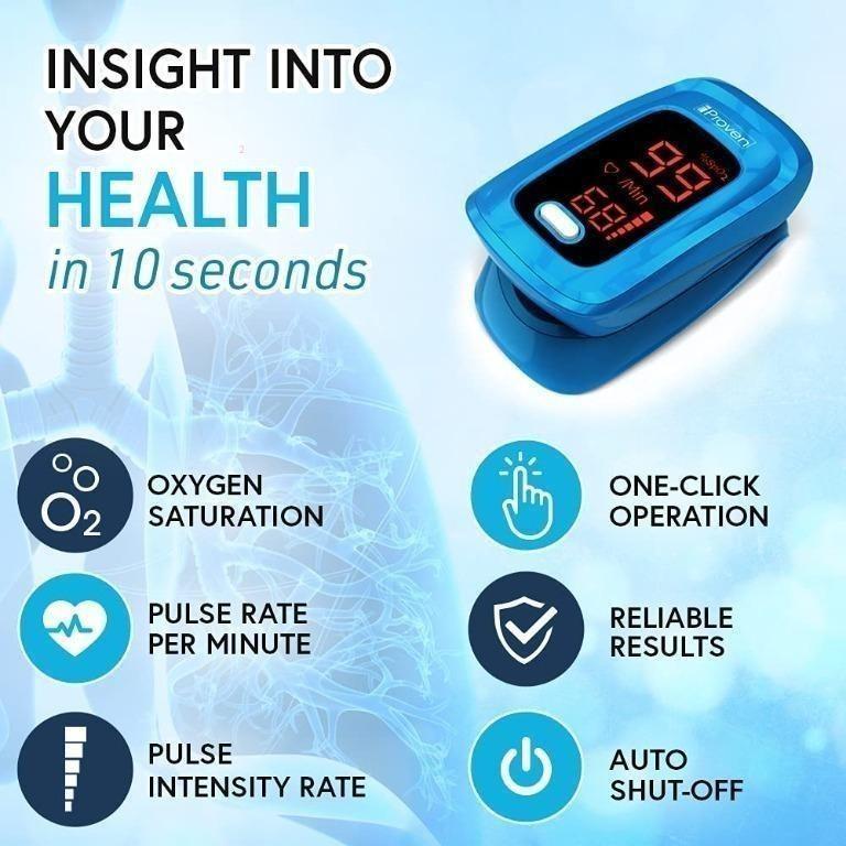 X58 Blue Blood Oxygen Monitor, Fingertip Pulse Oximeter, Monitor Your