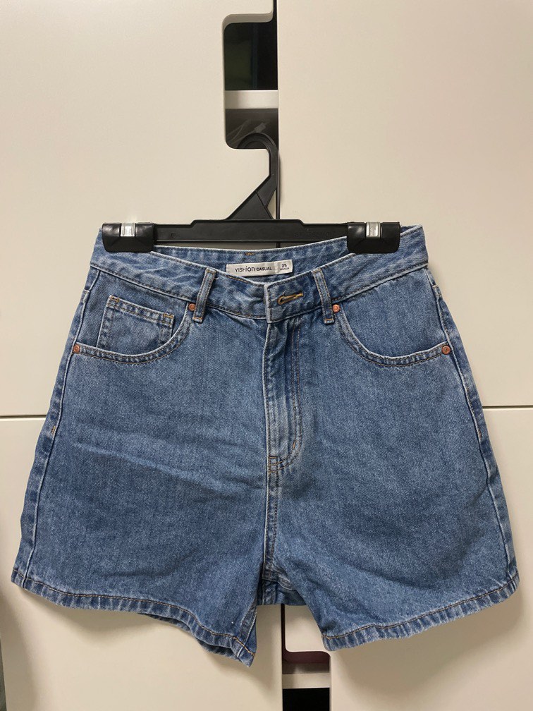 Yishion High Waisted Denim Shorts, Women's Fashion, Bottoms, Shorts on