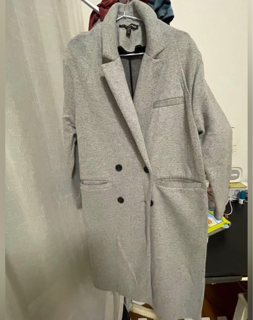 zara oversized grey coat