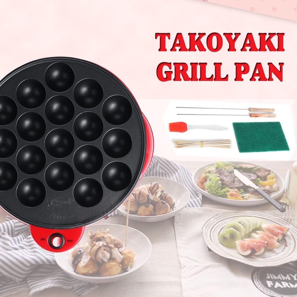 18 Hole Takoyaki Grill Pan Electric Octopus Ball Maker Stove Cooking