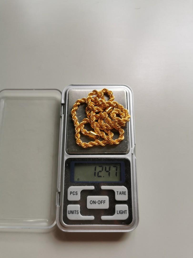 22k 916 hollow gold chain, Luxury, Accessories on Carousell