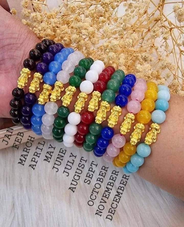 24k Gold Piyao Birthstone Bracelet Women s Fashion Jewelry