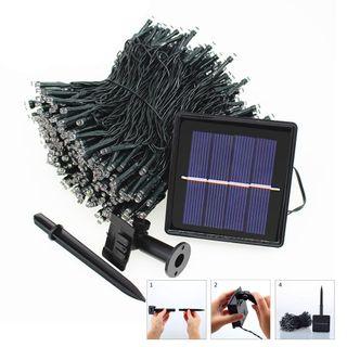 30M 300LED String Solar Powered Fairy Lights Garden Christmas Decor Cool White