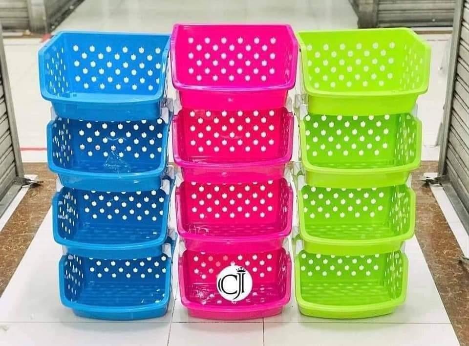 4 LAYER COLORED STACKABLE RACK, Furniture & Home Living, Furniture ...