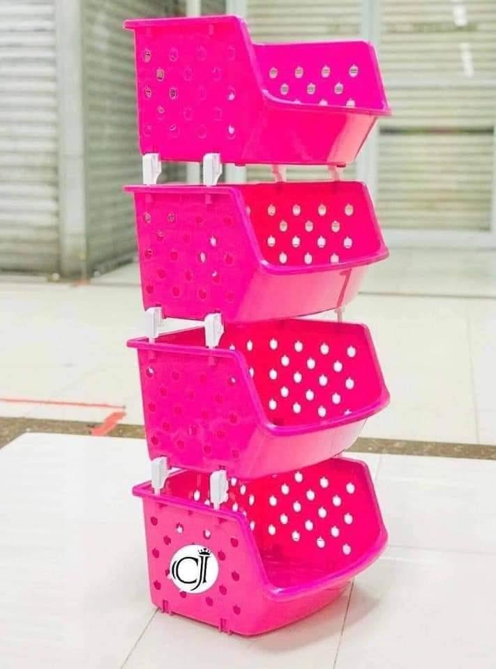 4 LAYER COLORED STACKABLE RACK, Furniture & Home Living, Furniture ...