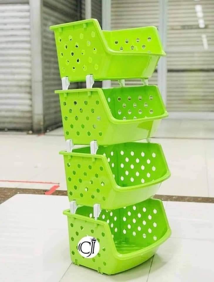 4 LAYER COLORED STACKABLE RACK, Furniture & Home Living, Furniture ...