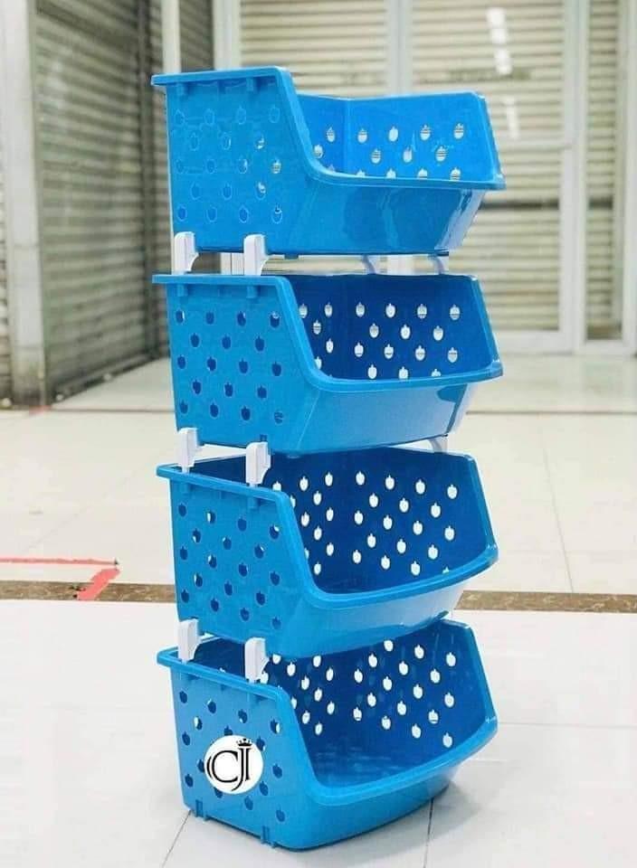 4 LAYER COLORED STACKABLE RACK, Furniture & Home Living, Furniture ...