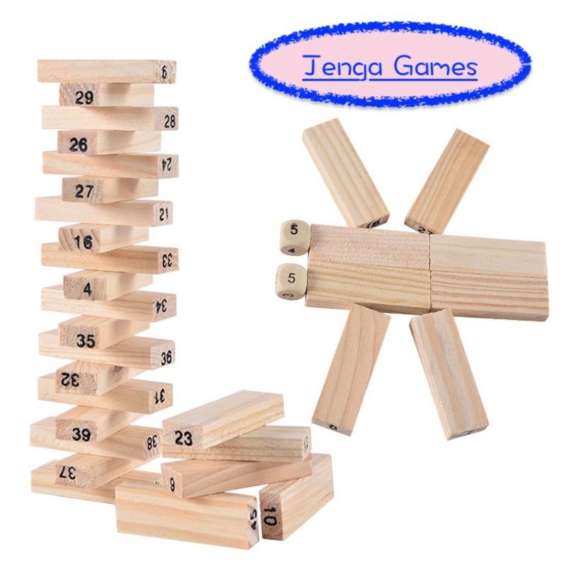 Coogam Wooden Blocks Stacking Game with Storage Bag, Toppling Colorful  Tower Building Blocks Balancing Puzzles Montessori Toys Learning Sorting  Family