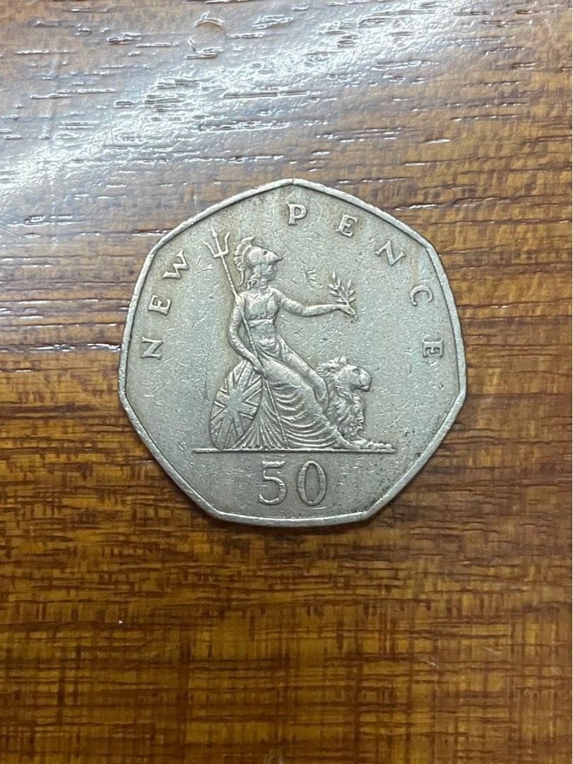 英國 50便士 1969 伊利沙伯女皇二世 Queen ELIZABETH·II, 興趣及遊戲, 收藏品及紀念品, 錢幣 - Carousell