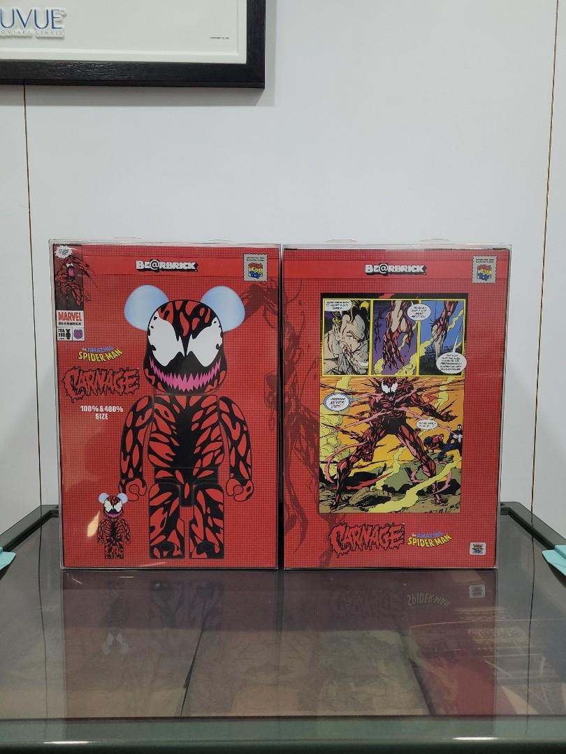 全新現貨收消費券bearbrick be@rbrick spiderman carnage 100% 400% 4+