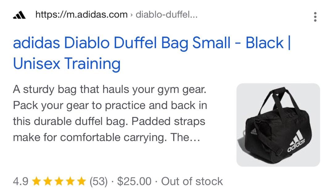 Adidas Diablo Small II Duffel Bag, Men's Fashion, Bags, Sling Bags on
