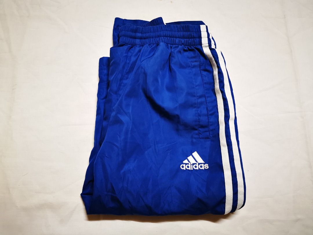 00'S Adidas CLIMA365 Jersey Pants Track Pants Men's L size polyester Silver type Vintage Second Hand