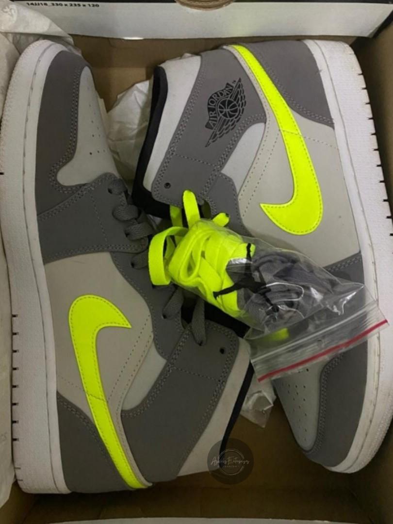 Jordan 1 mid grey volt online
