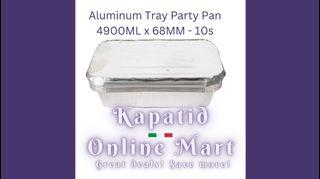 Aluminum Tray Party Pan 4900ML x 68MM - 10s