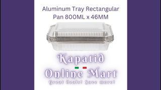 Aluminum Tray Rectangular Pan 800ML x 46MM - 10s