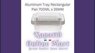 Aluminum Tray Rectangular Pan 700ML x 35MM - 10s