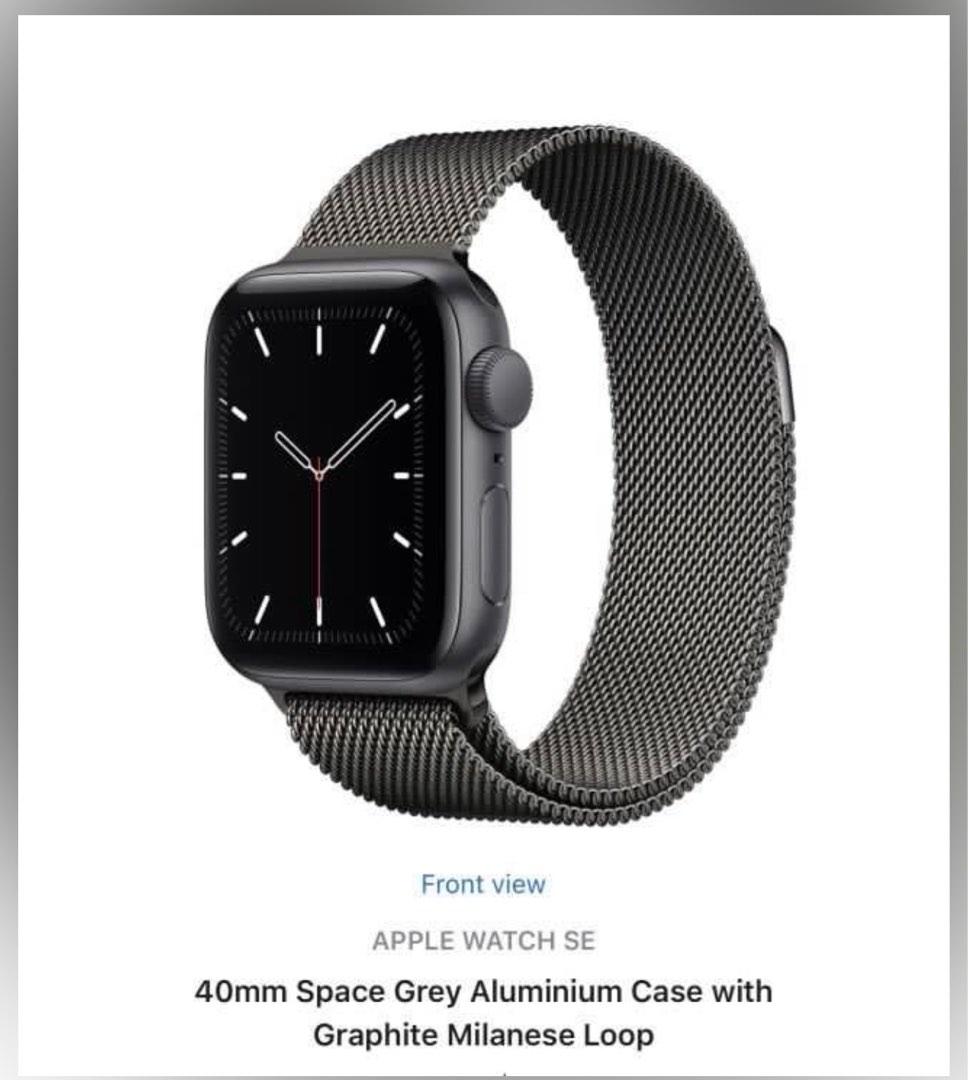 Apple watch aluminium with milanese loop top