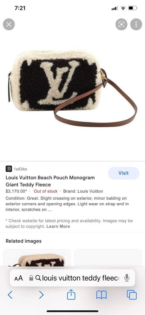 Louis Vuitton Beach Pouch Monogram Giant Teddy Fleece at 1stDibs