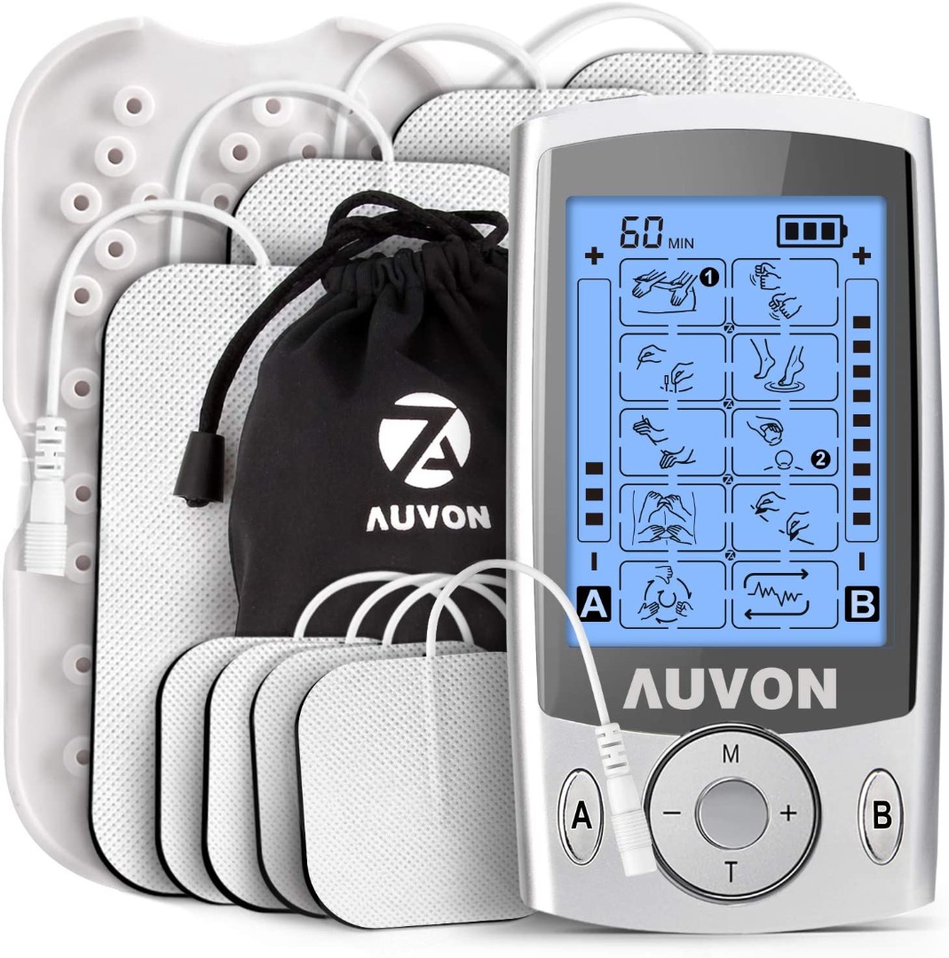 AUVON Dual Channel Tens Muscle Stimulator AS8012, Health & Nutrition