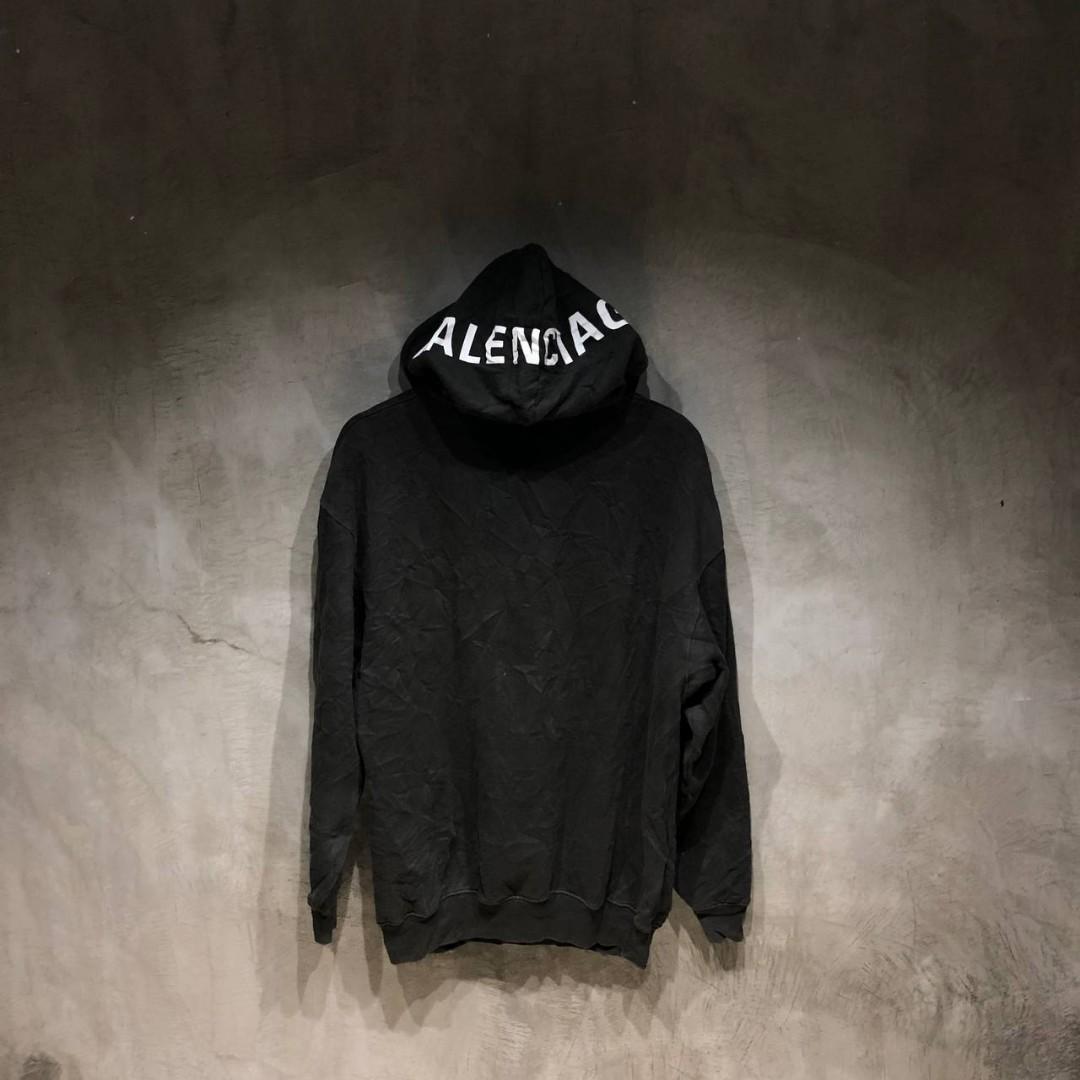 Balenciaga hoodie shop logo on hood