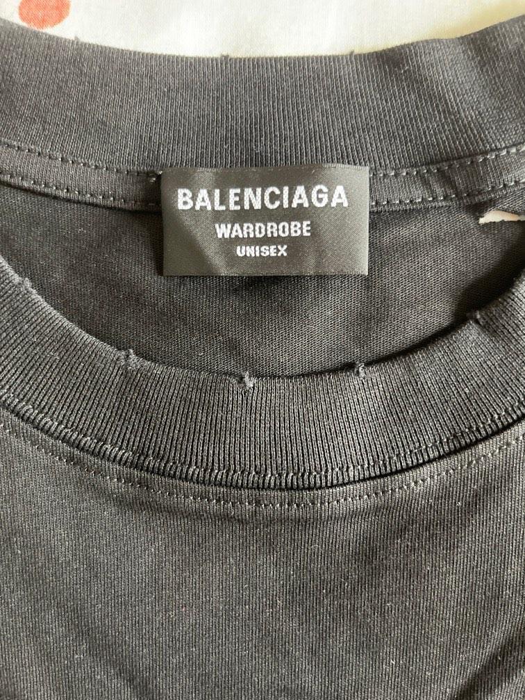 Balenciaga Oversized Distressed Logo-Print Jersey Hoodie in Green