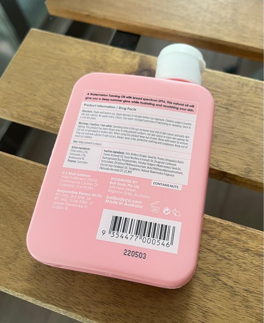 BALI BODY WATERMELON TANNING OIL, Beauty & Personal Care, Bath & Body