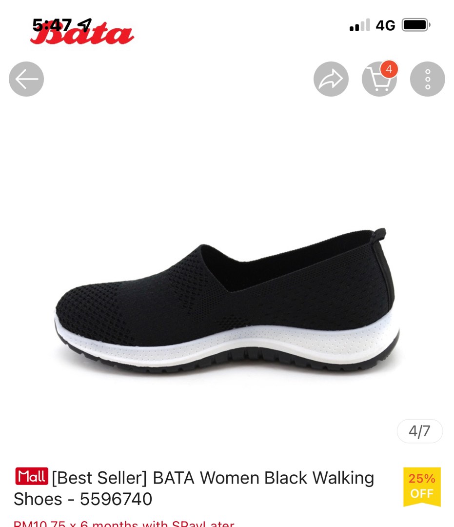 Ladies walking clearance shoes bata