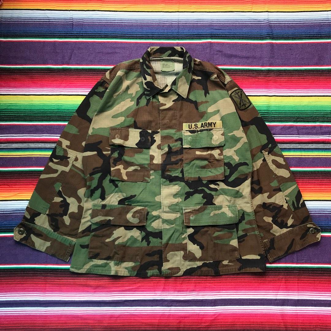 BDU Woodland Camo (battle dress uniform) US Army 90s Kemeja coat