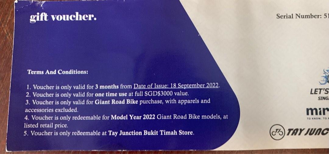 Bicycle voucher, Sports Equipment, Bicycles & Parts, Bicycles on Carousell