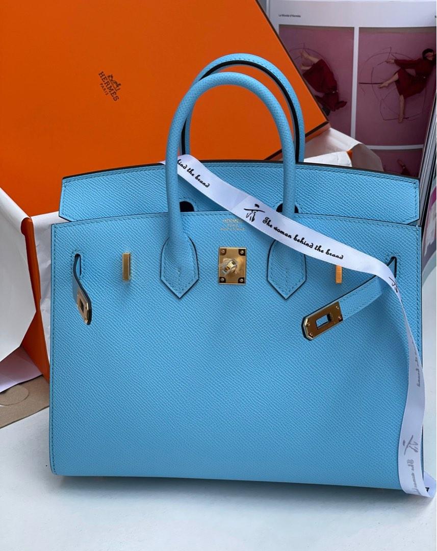 💋💋Birkin 25 Blue Celeste Epsom Ghw U 💋💋, Luxury, Bags