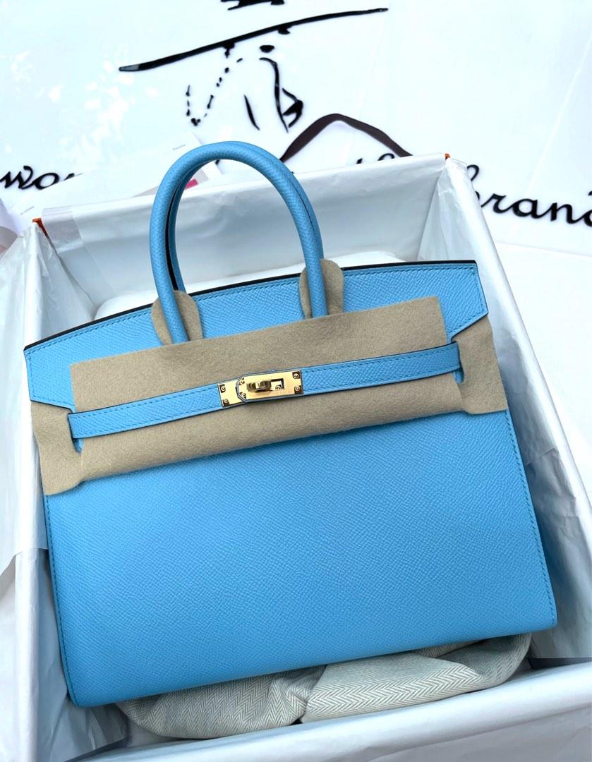💋💋Birkin 25 Blue Celeste Epsom Ghw U 💋💋, Luxury, Bags
