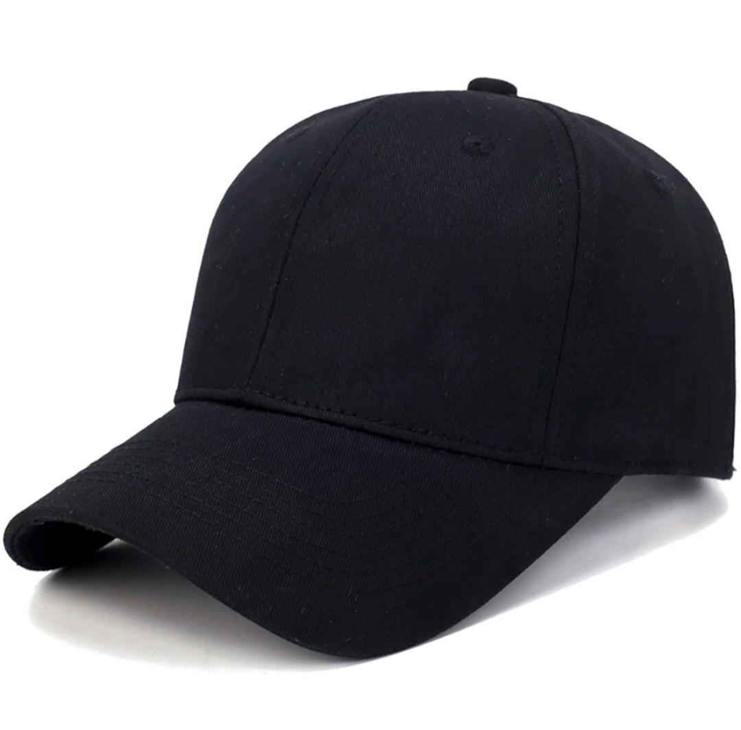 Black plain cap, Men's Fashion, Watches & Accessories, Caps & Hats on